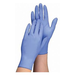 Guantes Desechables de Nitrilo Azul Libres de Polvo Talla Mediana Paquete con 100 Piezas