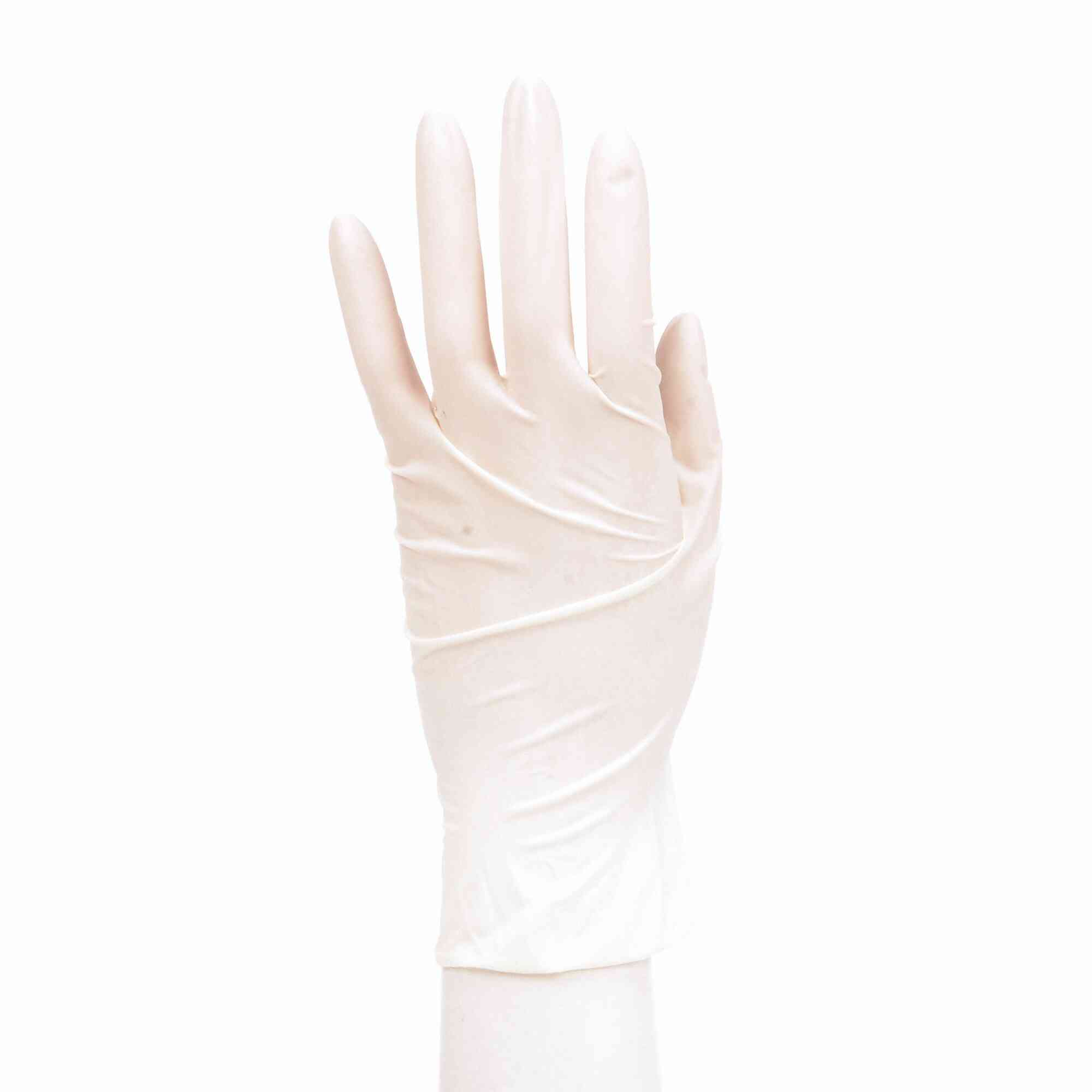 CONDOR Guantes Desechables de Látex Beige Libre de Polvo Sin Forro Talla CH  - Guantes Desechables - 10D863