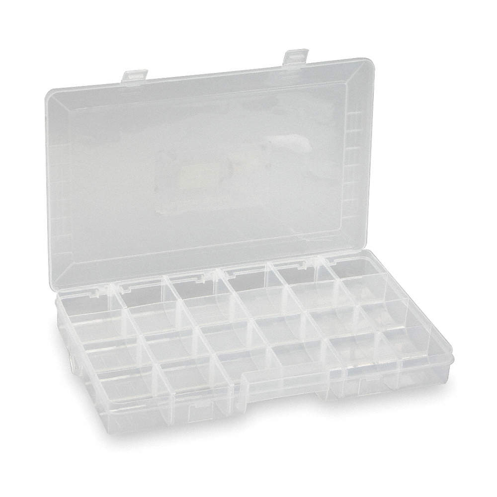 WESTWARD Caja de Compartimentos Ajustables, Negro x 12 x 15-1/3, EA1 -  Cajas para Piezas y Partes Pequeñas - 2HFR7