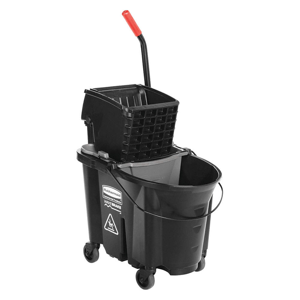 Cubeta para Trapeador con Exprimidor 35 cuartos Plastico Negro